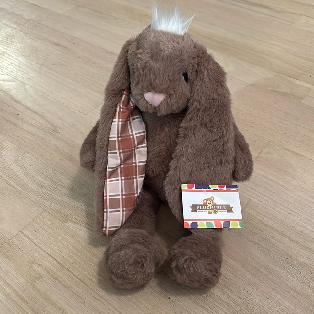 NWT Plushible 14” Brown Bunny